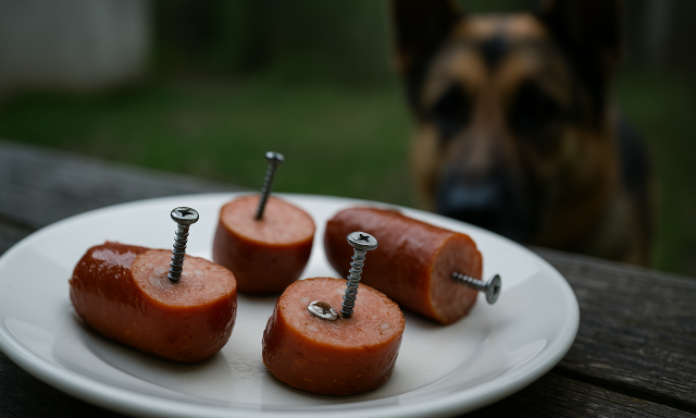 F&eacute;mcsavarokkal t&ouml;lt&ouml;tt virslikkel akarta meg&ouml;lni haragosa kuty&aacute;it a kazinbarcikai f&eacute;rfi