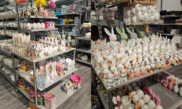 Egy hazai &uuml;zletl&aacute;nc polcain megjelentek a h&uacute;sv&eacute;ti dekor&aacute;ci&oacute;k