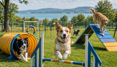 Kutyavidámpark nyílik Balatonlellén – medence, agility pálya és homokozó is várja az ebeket