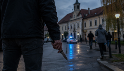 Bicsk&aacute;val fenyegetőz&ouml;tt a polg&aacute;rmesteri hivatalban, majd az utc&aacute;n folytatta az &aacute;mokfut&aacute;st